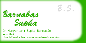 barnabas supka business card